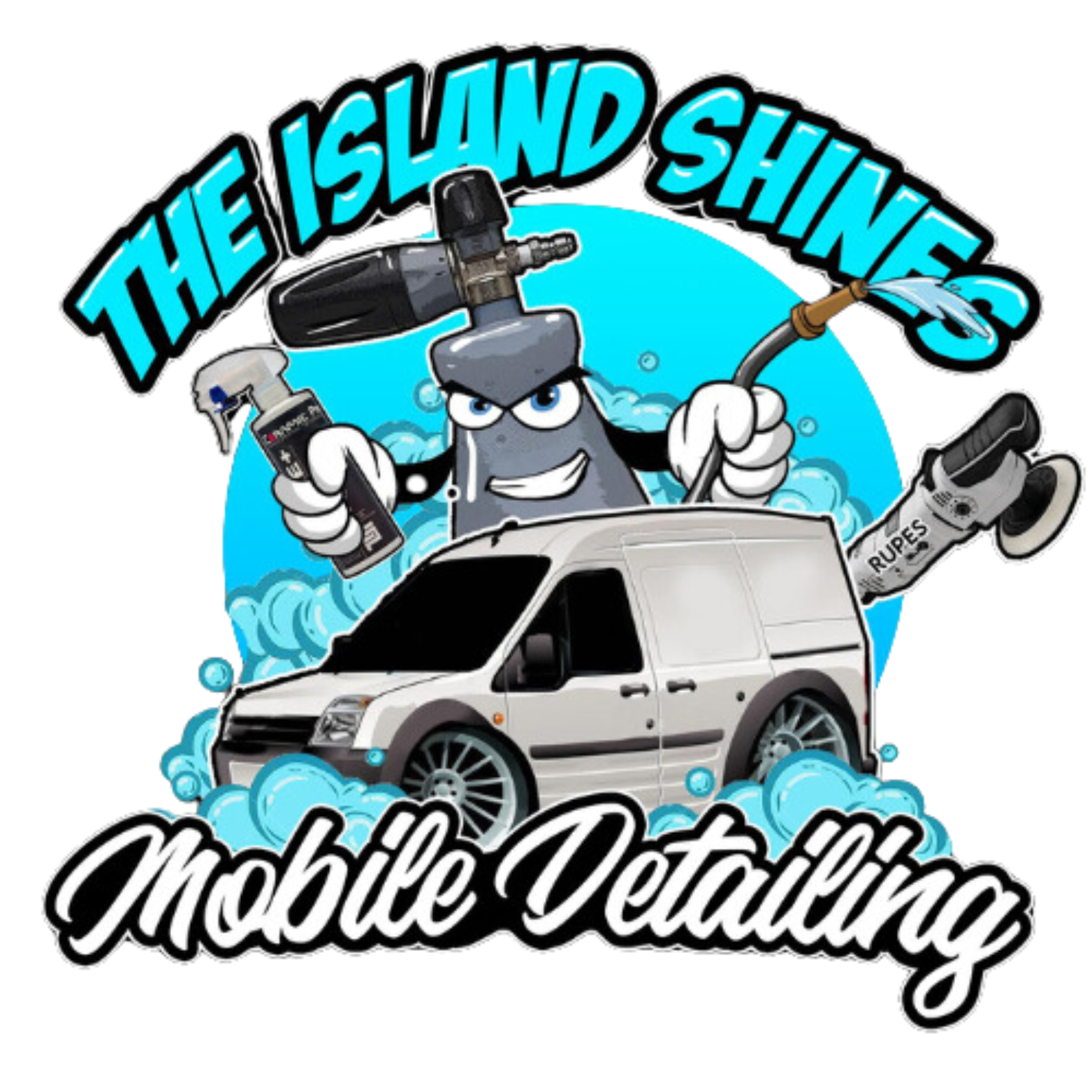 The Island Shines Mobile Detailing Logo without background